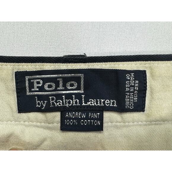 Polo by Ralph Lauren Men's Pleated Navy Andrew Chino Pant - Size 38x31 (37x29.5) - Picture 4 of 5